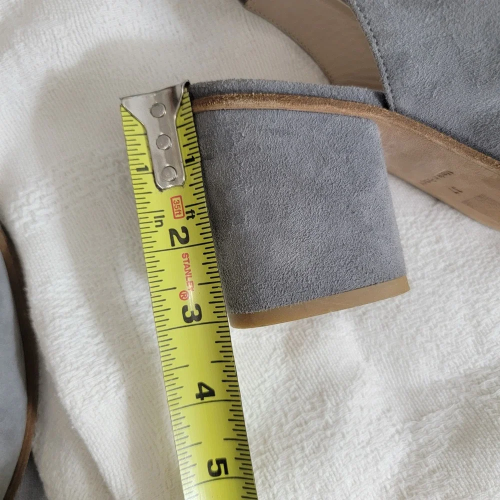 COS Gray Suede Slingback Block Heel Pumps Portugal EUR 37 US 7 Minimalist